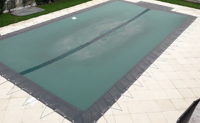 copertura filtrante per piscina